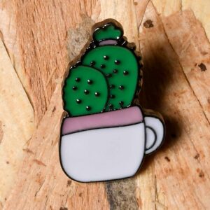 Καρφίτσα "Cactus In A Cup" - Image 1