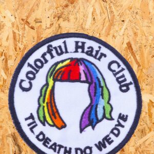 "Colorfull Hair" Iron On Patch - Image 1