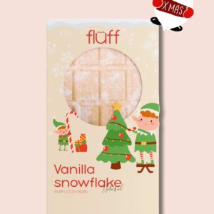 Fluff Chocolate Bar Bath Bomb – Vanilla Snowflake 160g - Image 1