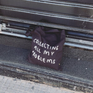 "Collecting my problems" Tote Bag Μαύρη - Image 6