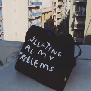 "Collecting my problems" Tote Bag Μαύρη - Image 5