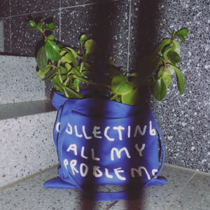 "Collecting my problems" Tote Bag Μπλε - Image 2